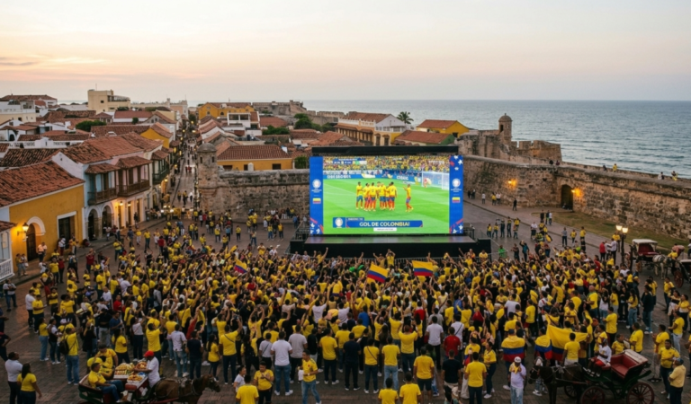 En 4 zonas de Cartagena, la Alcaldía coloca pantallas gigantes para disfrutar del partido Colombia vs Portugal
