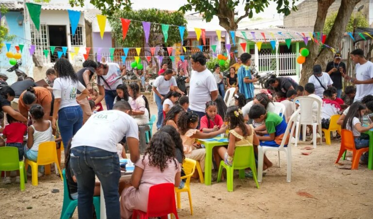 Movimiento Social Fuerza Gestión y Acción celebró el Día de la Independencia con actividades en el barrio Los Laureles de Turbaco