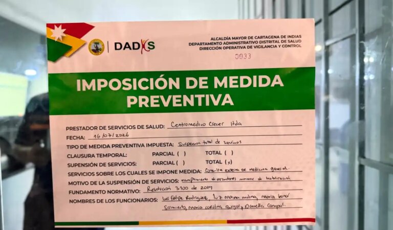 Imponen cierre preventivo de servicios en la Clínica Crecer.