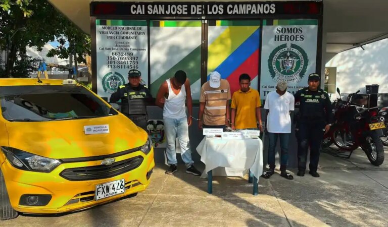 Detienen a individuos que empleaban un taxi para realizar robos.