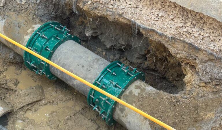 El tubo está listo y el servicio de agua ha sido restablecido