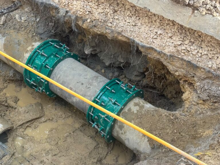 El tubo esta listo y el servicio de agua ha