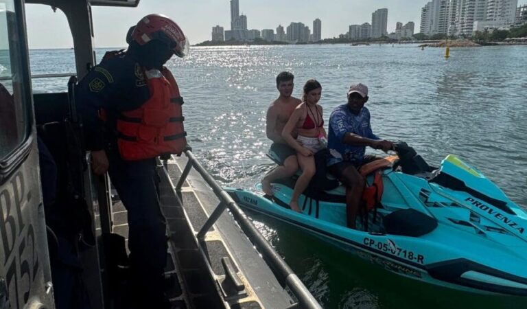 Jet Ski se quedó sin combustible y puso en peligro a dos jóvenes que quedaron a la deriva cerca de la isla de Tierrabomba.