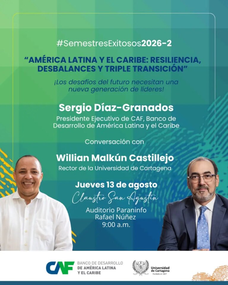 Unicartagena inicia su periodo academico dialogando con Sergio Diaz Granados presidente