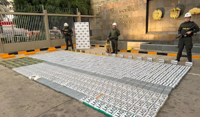 En Cartagena, la Policía descubre 885 kilos de cocaína escondidos dentro de un embarque de piedra Travertino