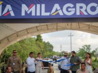 Inauguracion de 234 kilometros de la via de acceso a