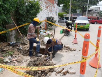 En Olaya Herrera Aguas de Cartagena y Policia encuentran conexion