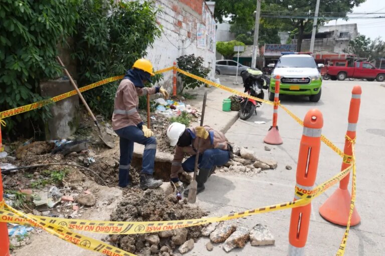 En Olaya Herrera Aguas de Cartagena y Policia encuentran conexion